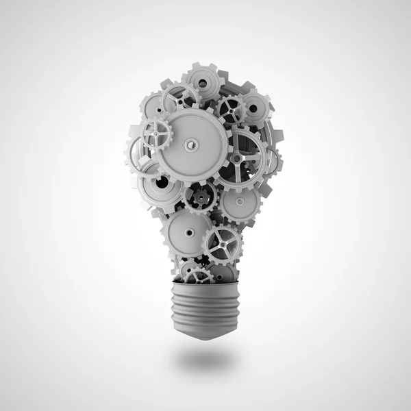 Light bulb with gears — Stock Photo, Image