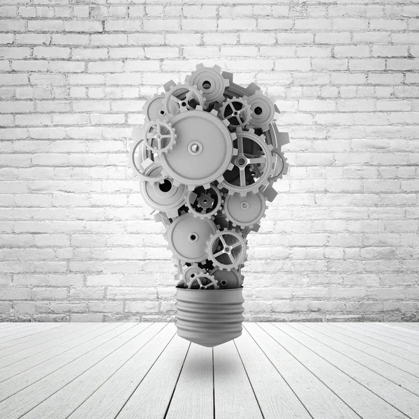 Lamp with gears — Stock Photo, Image