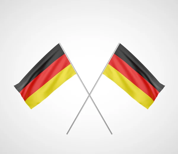 Dos banderas cruzadas de Alemania — Foto de Stock