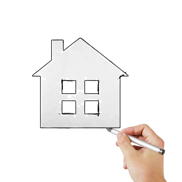 Hand drawing house — Stock Photo, Image