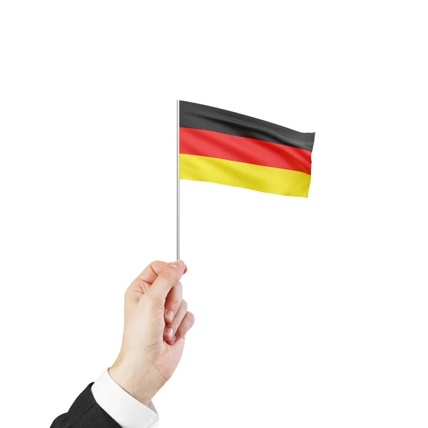 Hand som håller flagg — Stockfoto