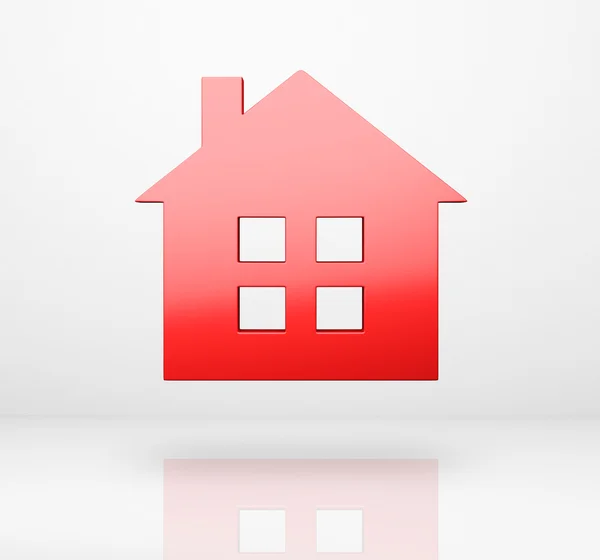 Red house icon — Stock Photo, Image
