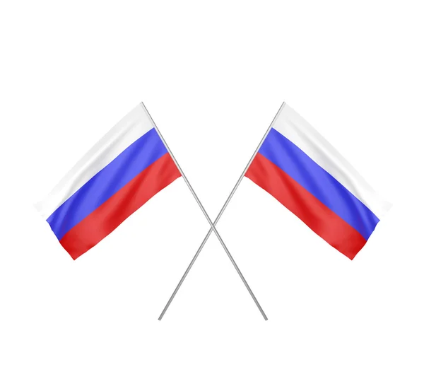 Twee gekruiste vlag van Rusland — Stockfoto