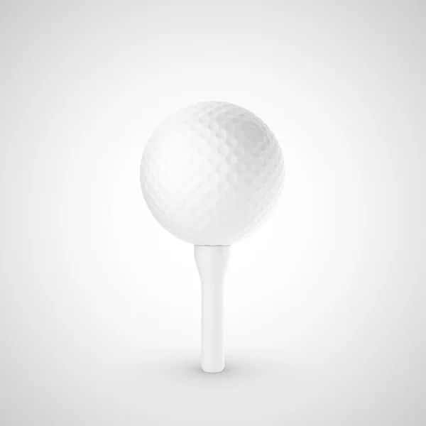 Bola de golfe em stand — Fotografia de Stock
