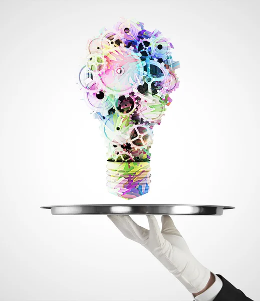 Color gears in form lamp — Stock Photo, Image