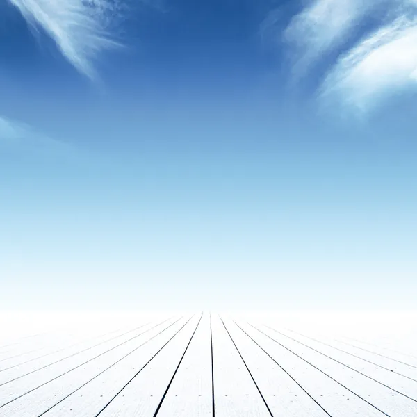 Floor and blue sky — Stock Photo, Image