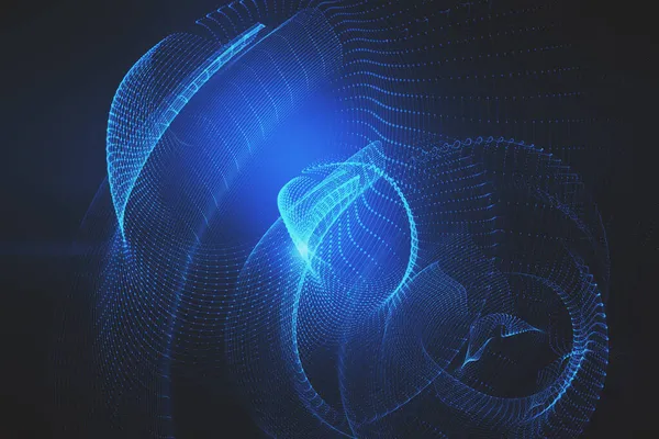 Абстрактні Дані Цифрового Вихрового Синього Фону Лендінг Сторінка Концепція Технології — стокове фото