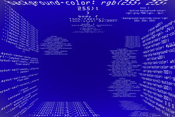 Abstract Glowing Blue Coding Programming Background Mock Place Big Data — Stok Foto
