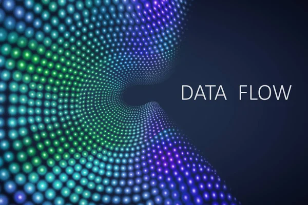 Creative Colorful Big Data Flow Background Text Technology Cyberspace Science — Fotografia de Stock