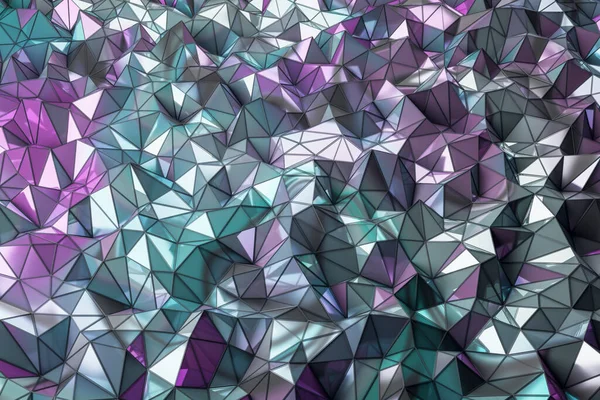 Kreative Dreieckige Mosaik Hintergrund Textur Und Designkonzept Rendering — Stockfoto