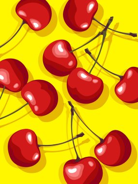 Illustration of fresh cherries