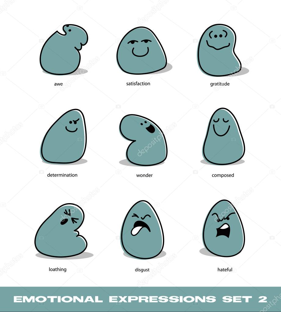 Vector emotional expressions set