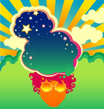 psychedelic poster şablonu