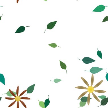 Çiçeksiz arkaplan ve çiçek vektörü çizimi