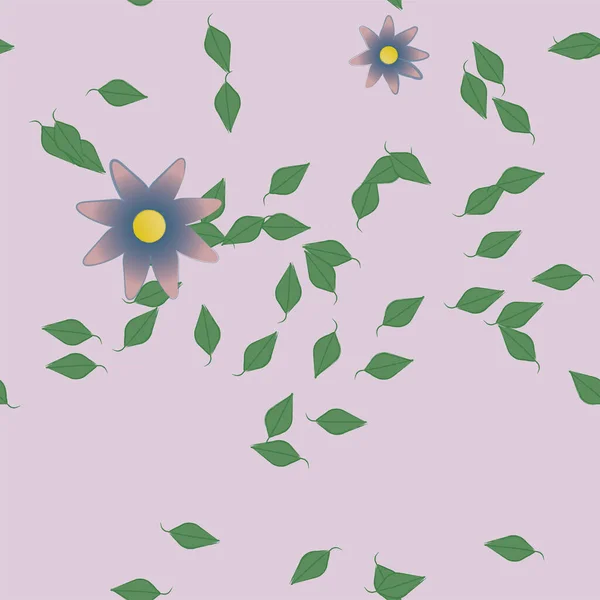 Schöne Florale Nahtlose Hintergrund Mit Blumen Vektor Illustration — Stockvektor