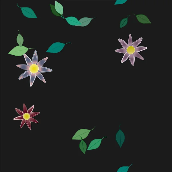 Beau Fond Floral Sans Couture Avec Illustration Vectorielle Fleurs — Image vectorielle