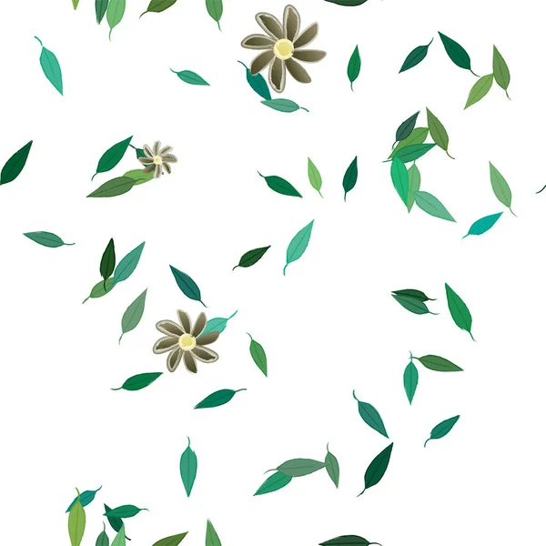 Schöne Florale Nahtlose Hintergrund Mit Blumen Vektor Illustration — Stockvektor