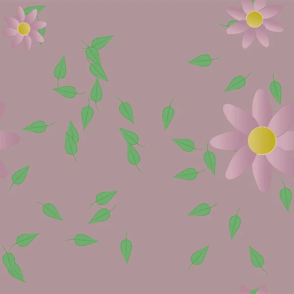 Mooie Bloemen Naadloze Achtergrond Met Bloemen Bladeren Vector Illustratie — Stockvector