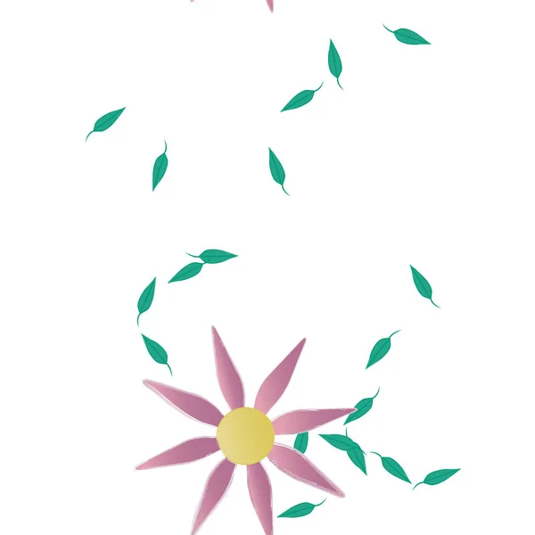 Hermoso Fondo Floral Sin Costuras Con Flores Vector Ilustración — Vector de stock