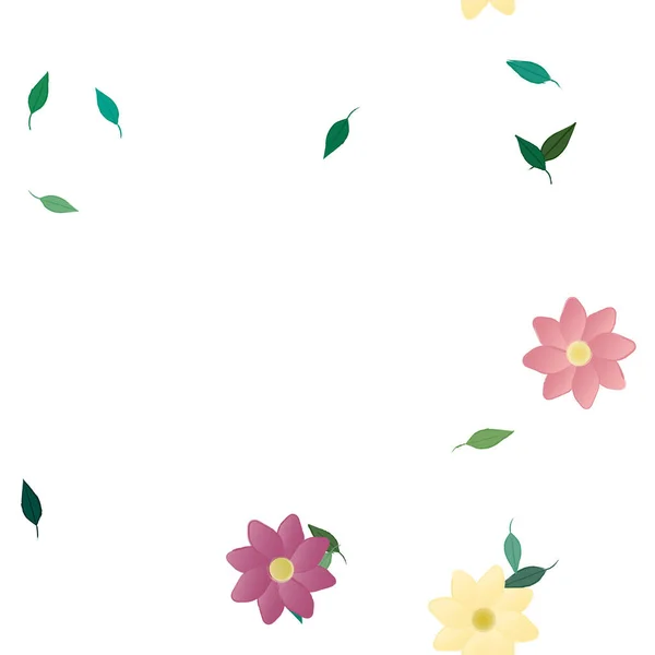 Όμορφη Floral Απρόσκοπτη Φόντο Λουλούδια Διανυσματική Απεικόνιση Διάνυσμα Αρχείου