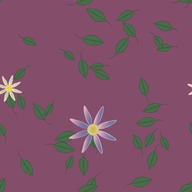 Çiçeksiz arkaplan ve çiçek vektörü çizimi