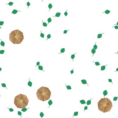 Çiçeksiz arkaplan ve çiçek vektörü çizimi