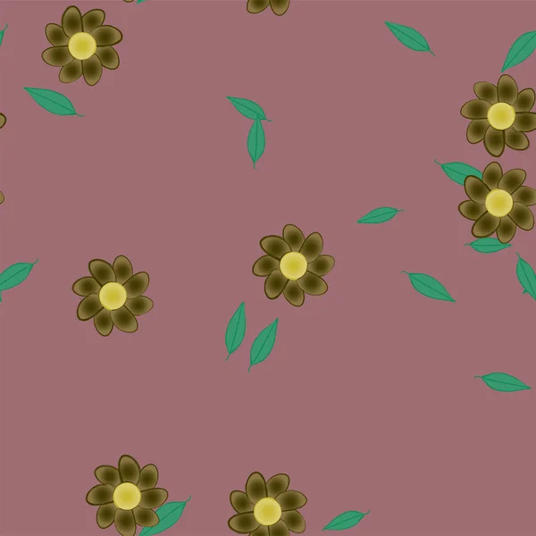 Hermoso Fondo Sin Costura Floral Ilustración Vectores — Vector de stock