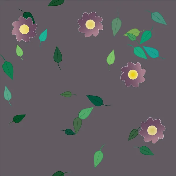 Schöne Florale Nahtlose Hintergrund Mit Blumen Vektor Illustration — Stockvektor