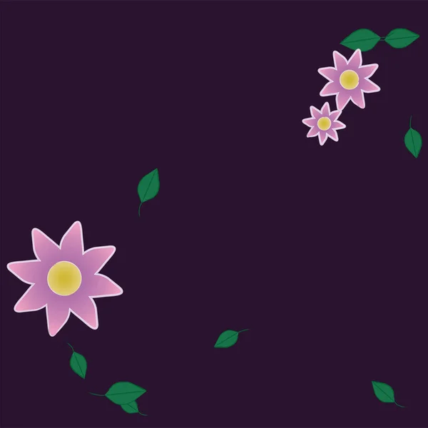 Piękne Kwiatowe Bezszwowe Tło Kwiatami Liśćmi Ilustracja Wektora — Wektor stockowy
