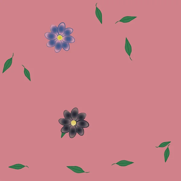 Hermoso Fondo Floral Sin Costuras Con Flores Vector Ilustración — Vector de stock