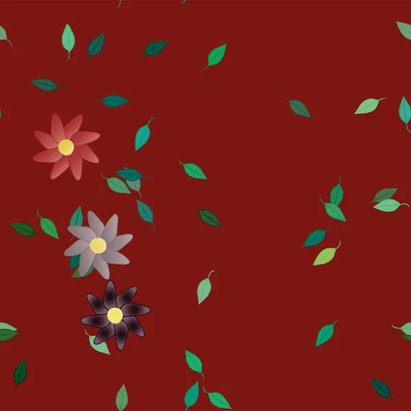 Fundo Sem Costura Floral Bonito Ilustração Vetorial — Vetor de Stock