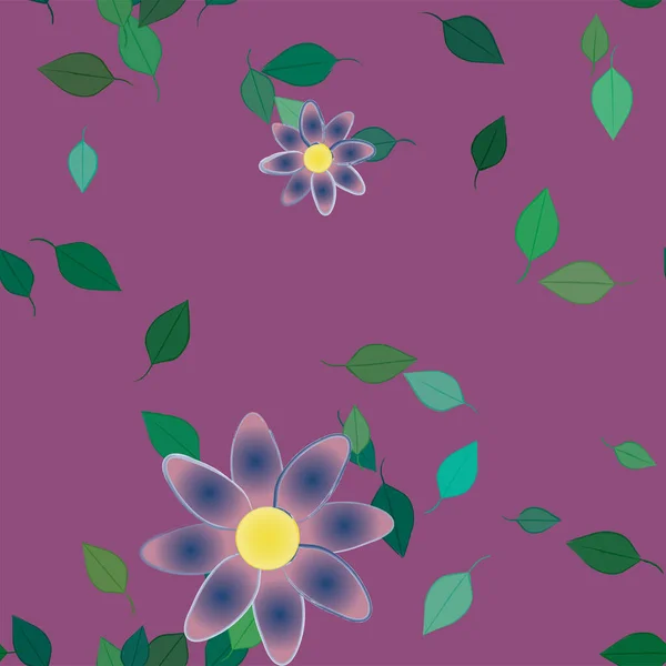 Schöne Florale Nahtlose Hintergrund Vektorillustration — Stockvektor