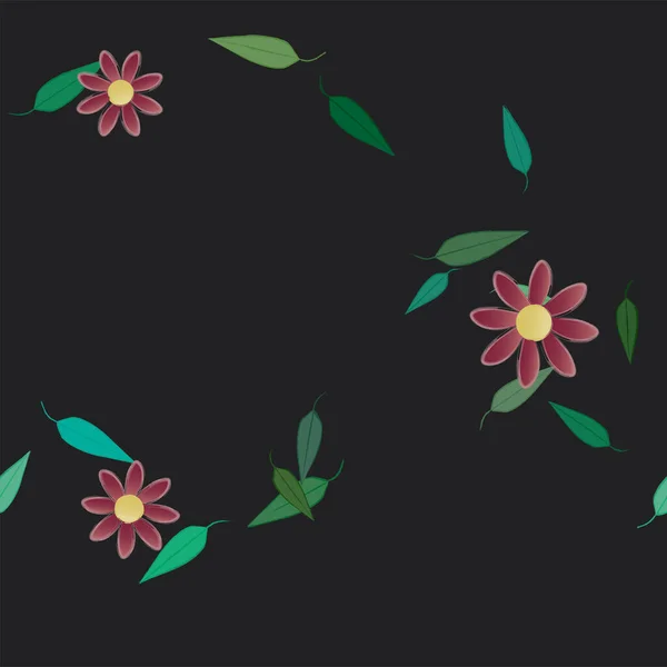 Beau Fond Floral Sans Couture Avec Illustration Vectorielle Fleurs — Image vectorielle