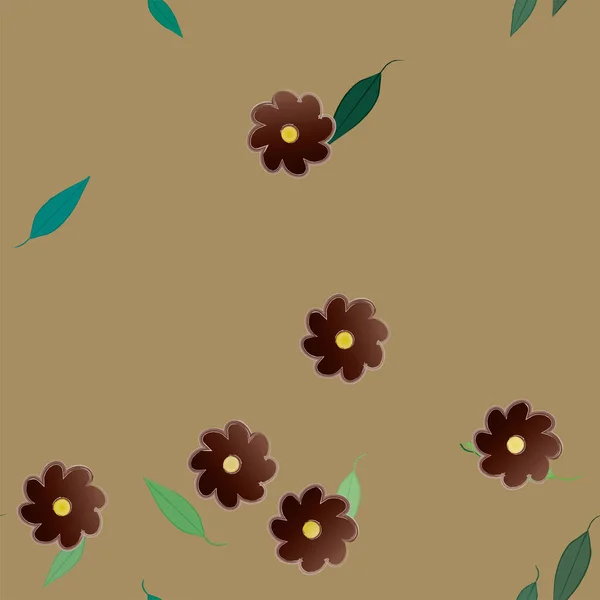 Schöne Florale Nahtlose Hintergrund Mit Blumen Vektor Illustration — Stockvektor