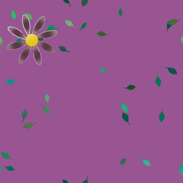 Bonito Floral Sem Costura Fundo Com Flores Vetor Ilustração — Vetor de Stock