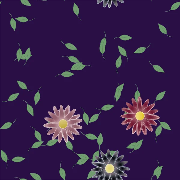 Hermoso Fondo Sin Costura Floral Ilustración Vectores — Vector de stock