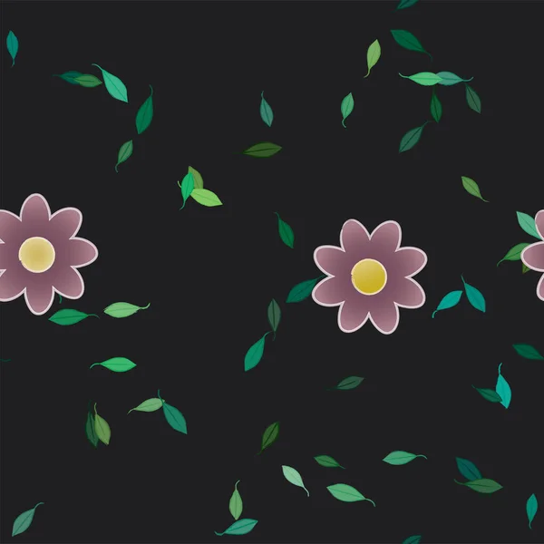 Piękne Kwiatowe Bezszwowe Tło Wektorem Kwiatów Ilustracja — Wektor stockowy