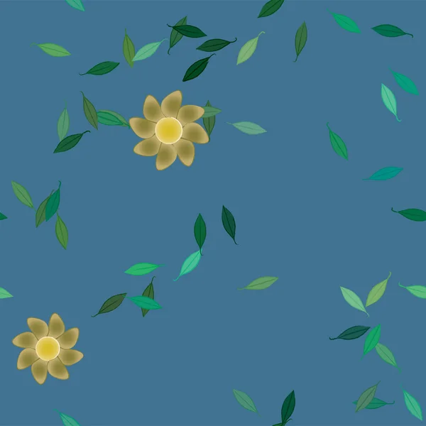 Bonito Floral Sem Costura Fundo Com Flores Vetor Ilustração — Vetor de Stock