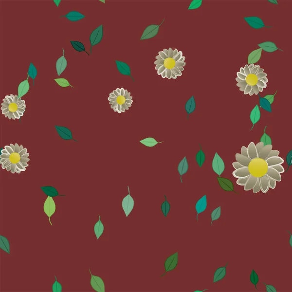 Fundo Sem Costura Floral Bonito Ilustração Vetorial — Vetor de Stock