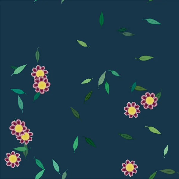 Schöne Florale Nahtlose Hintergrund Mit Blumen Vektor Illustration — Stockvektor