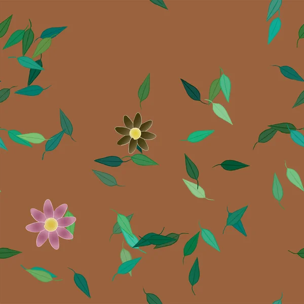 Krásné Květinové Bezešvé Pozadí Květinami Vektorové Ilustrace — Stockový vektor
