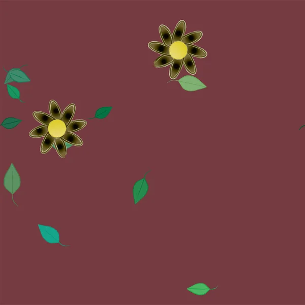 Schöne Florale Nahtlose Hintergrund Mit Blumen Vektor Illustration — Stockvektor