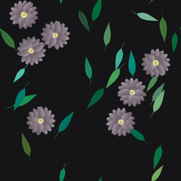 Mooie Bloemen Naadloze Achtergrond Met Bloemen Vector Illustratie Stockillustratie