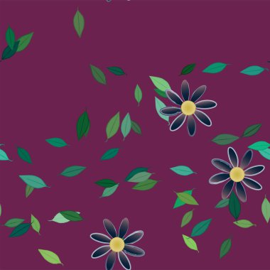 Çiçeksiz arkaplan ve çiçek vektörü çizimi