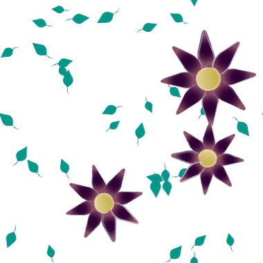 Bahçede vektörsüz desen, botanik arkaplan