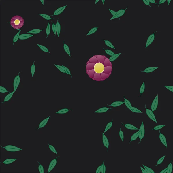Schöne Florale Nahtlose Hintergrund Mit Blumen Vektor Illustration — Stockvektor