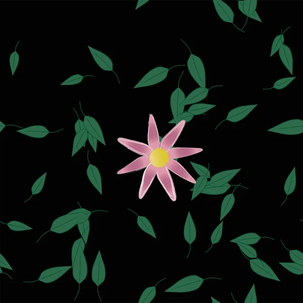 Krásné Květinové Bezešvé Pozadí Květinami Vektorové Ilustrace — Stockový vektor