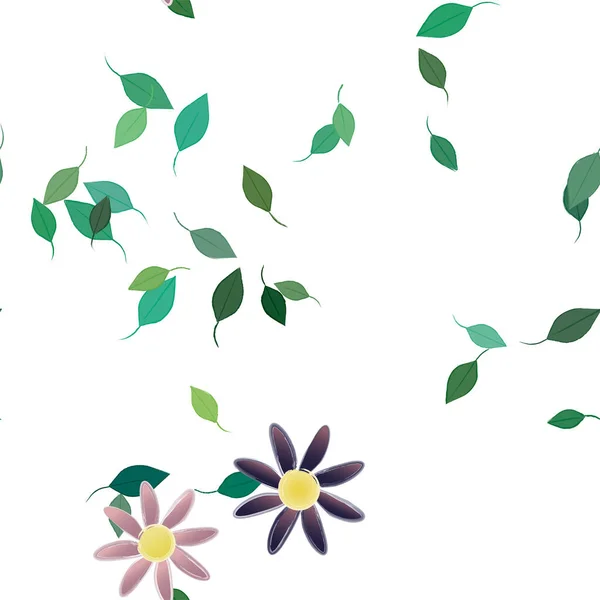 Beau Fond Floral Sans Couture Avec Illustration Vectorielle Fleurs — Image vectorielle