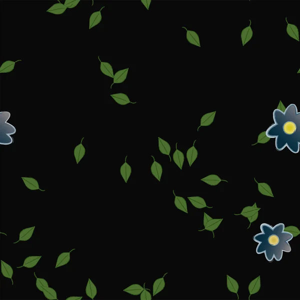 Vacker Blommig Sömlös Bakgrund Med Blommor Vektor Illustration — Stock vektor