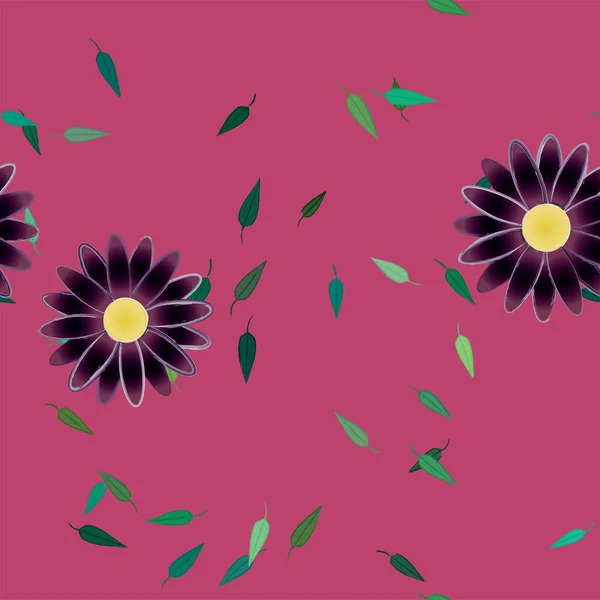 Schöne Florale Nahtlose Hintergrund Mit Blumen Vektor Illustration — Stockvektor